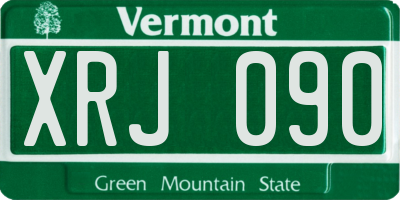 VT license plate XRJ090