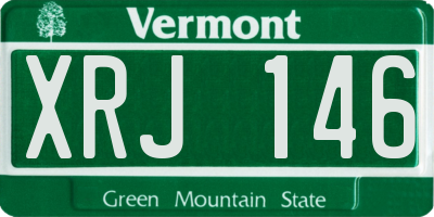 VT license plate XRJ146