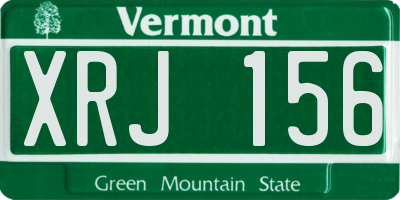 VT license plate XRJ156