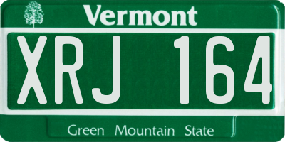 VT license plate XRJ164