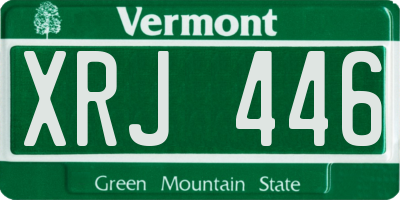 VT license plate XRJ446
