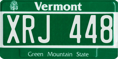 VT license plate XRJ448