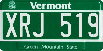 VT license plate XRJ519