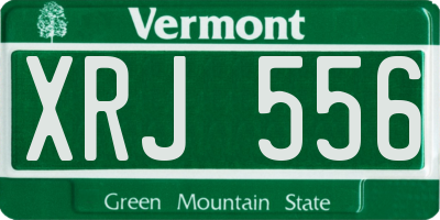 VT license plate XRJ556