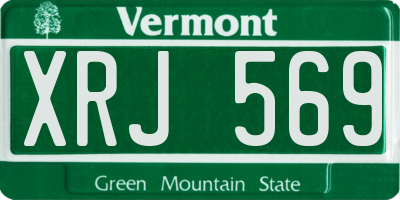 VT license plate XRJ569
