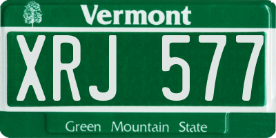 VT license plate XRJ577