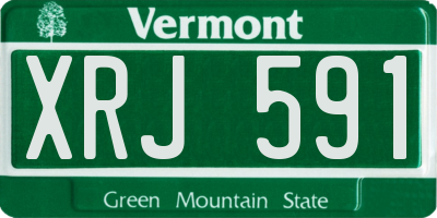 VT license plate XRJ591