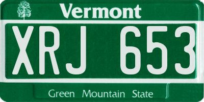 VT license plate XRJ653
