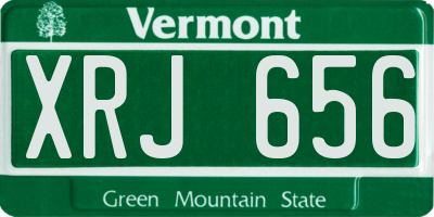 VT license plate XRJ656