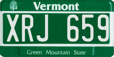 VT license plate XRJ659