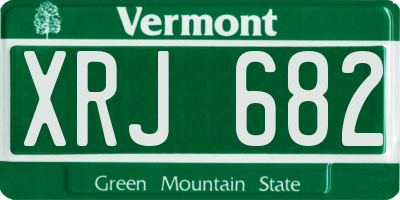 VT license plate XRJ682