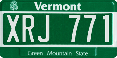 VT license plate XRJ771