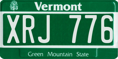 VT license plate XRJ776