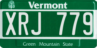VT license plate XRJ779