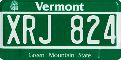 VT license plate XRJ824