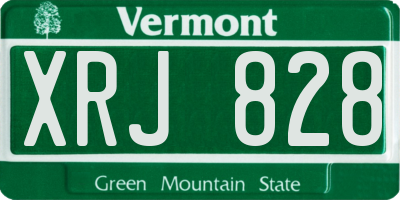 VT license plate XRJ828