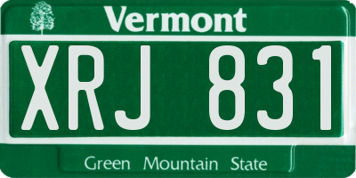 VT license plate XRJ831
