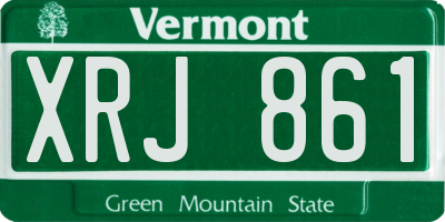 VT license plate XRJ861