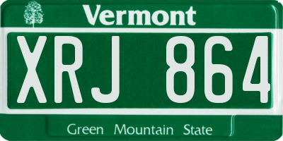 VT license plate XRJ864