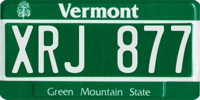 VT license plate XRJ877