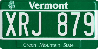 VT license plate XRJ879