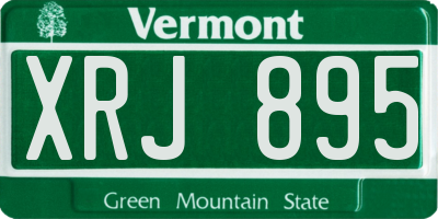 VT license plate XRJ895