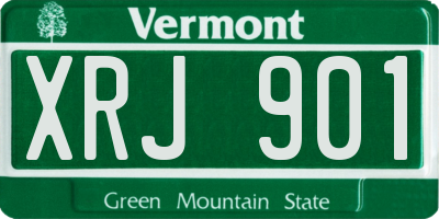 VT license plate XRJ901
