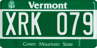 VT license plate XRK079