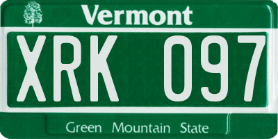 VT license plate XRK097