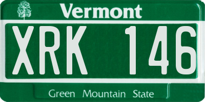 VT license plate XRK146
