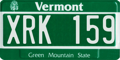 VT license plate XRK159