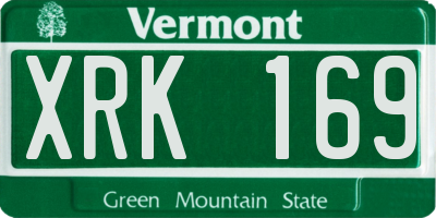 VT license plate XRK169