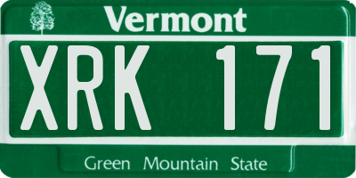 VT license plate XRK171