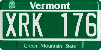 VT license plate XRK176