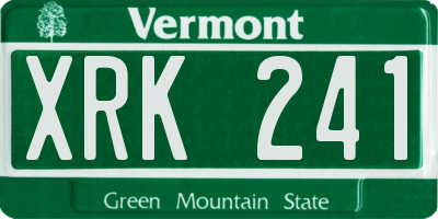 VT license plate XRK241