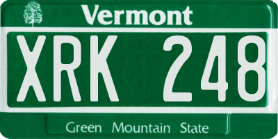 VT license plate XRK248