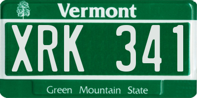 VT license plate XRK341