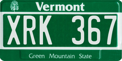 VT license plate XRK367
