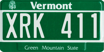 VT license plate XRK411
