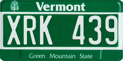 VT license plate XRK439