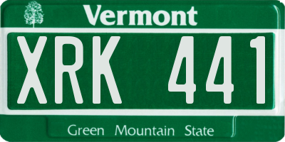 VT license plate XRK441