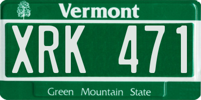 VT license plate XRK471