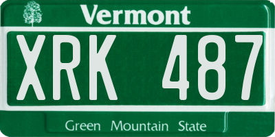 VT license plate XRK487