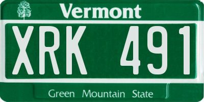 VT license plate XRK491
