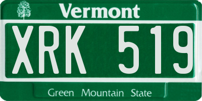 VT license plate XRK519