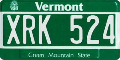 VT license plate XRK524