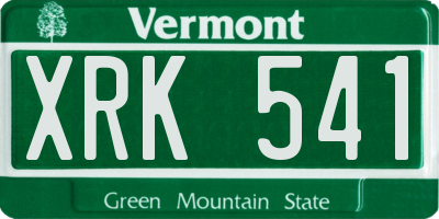 VT license plate XRK541