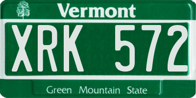 VT license plate XRK572