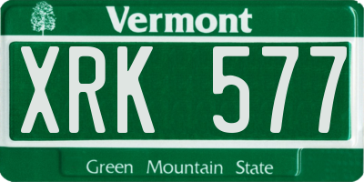 VT license plate XRK577