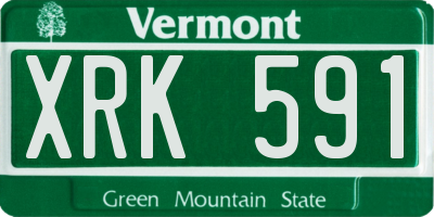 VT license plate XRK591